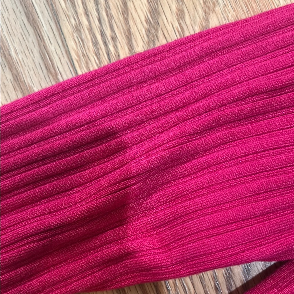 Express Red Ribbed Sweater - Picture 5 of 10